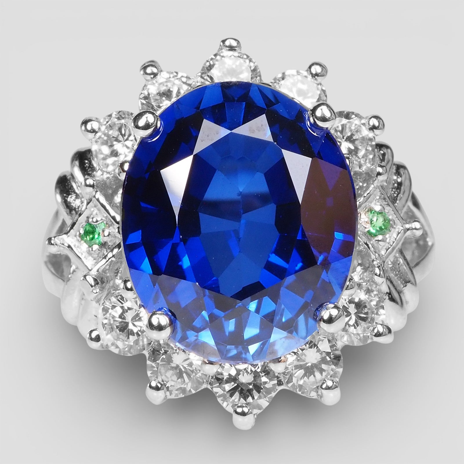 Royal Blue Sapphire 925 Sterling Silver Handmade Rings