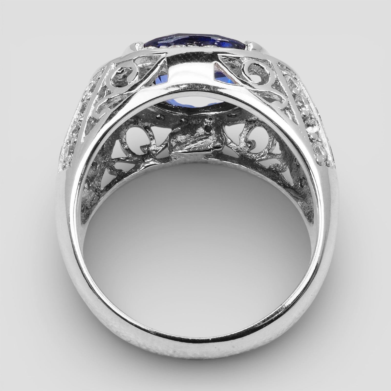 Blue Sapphire 925 Sterling Silver Handmade Ring