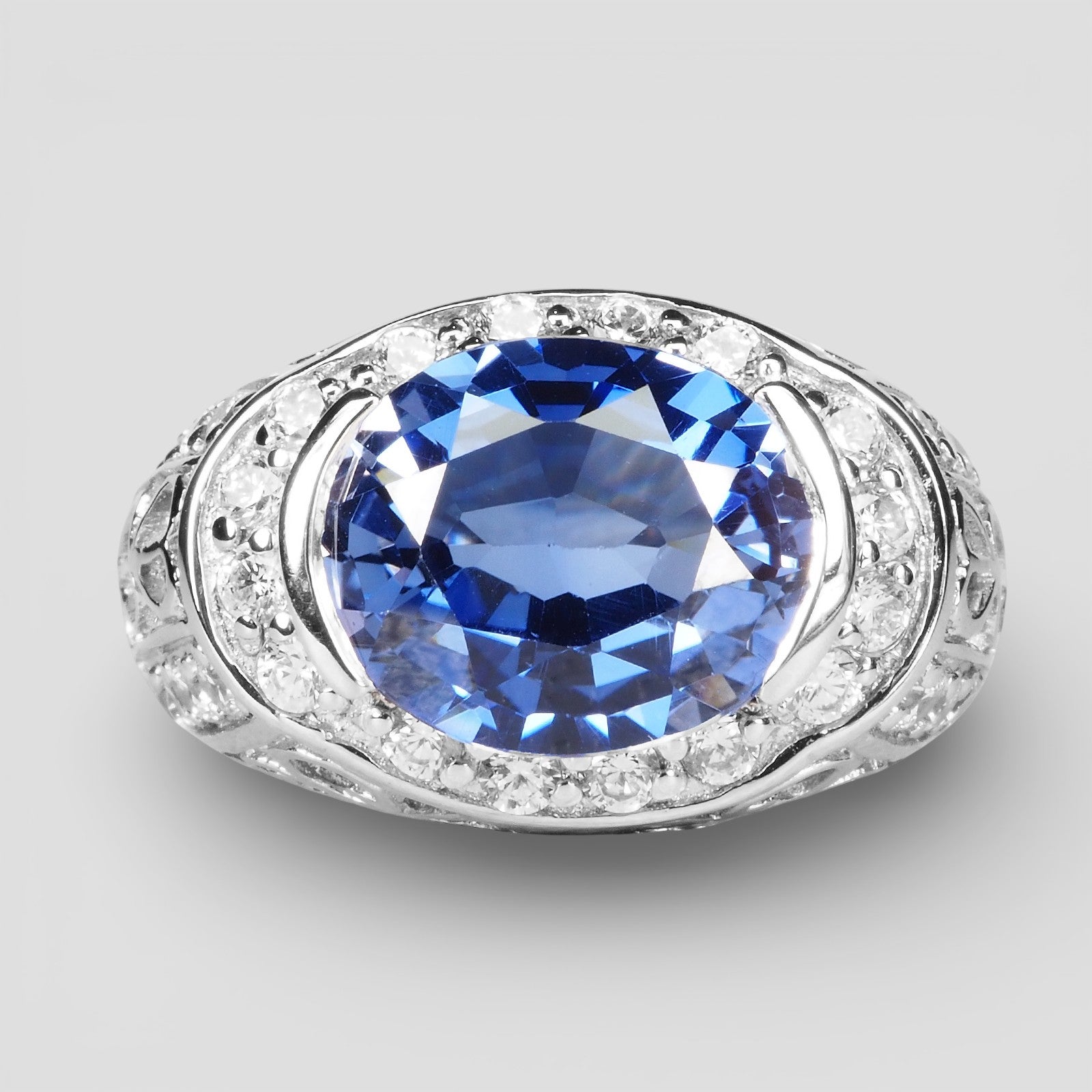 Blue Sapphire 925 Sterling Silver Handmade Ring