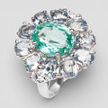 NEON GREEN SAPPHIRE 925 STERLING SILVER HANDMADE RING