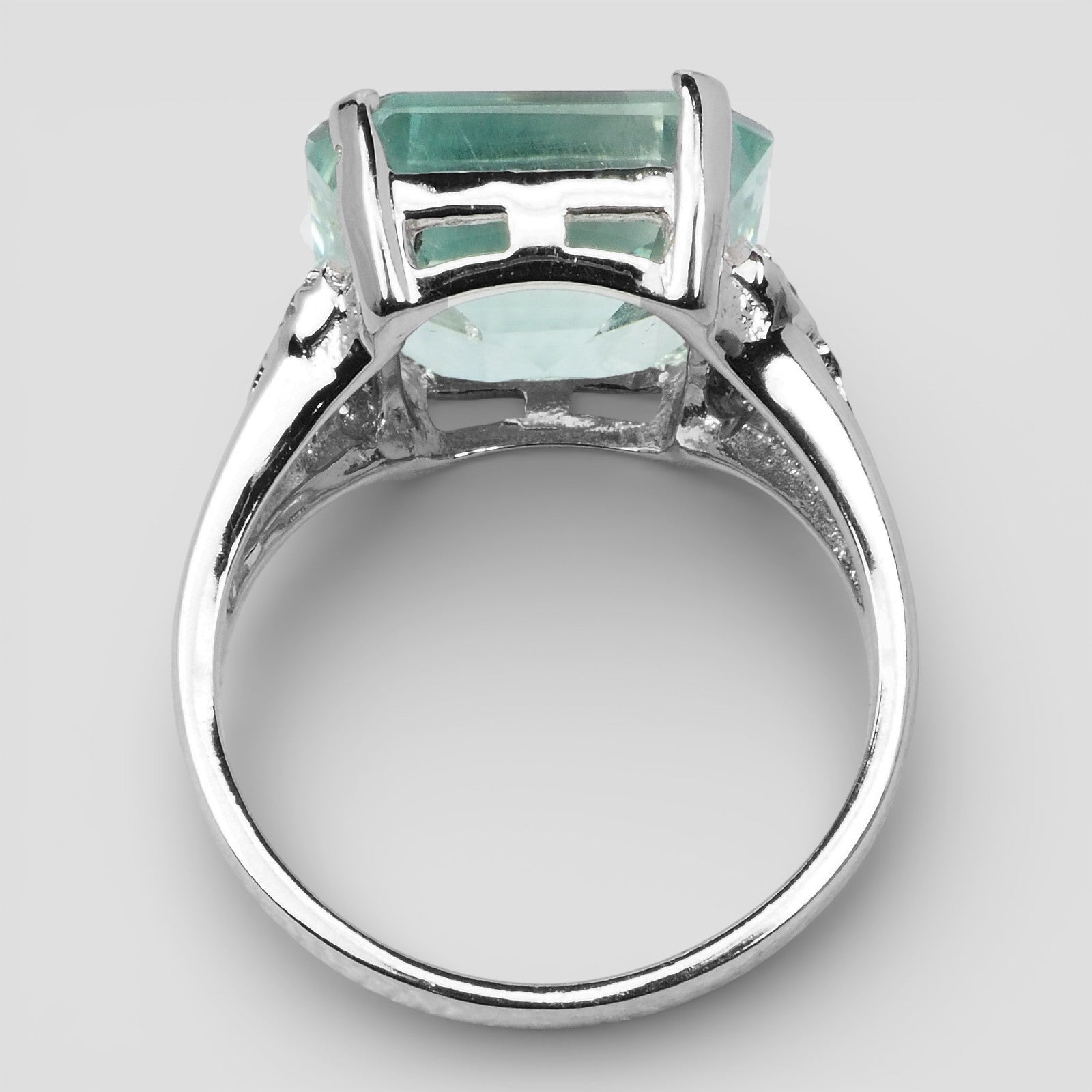Blue Aquamarine 925 Sterling Silver Ring