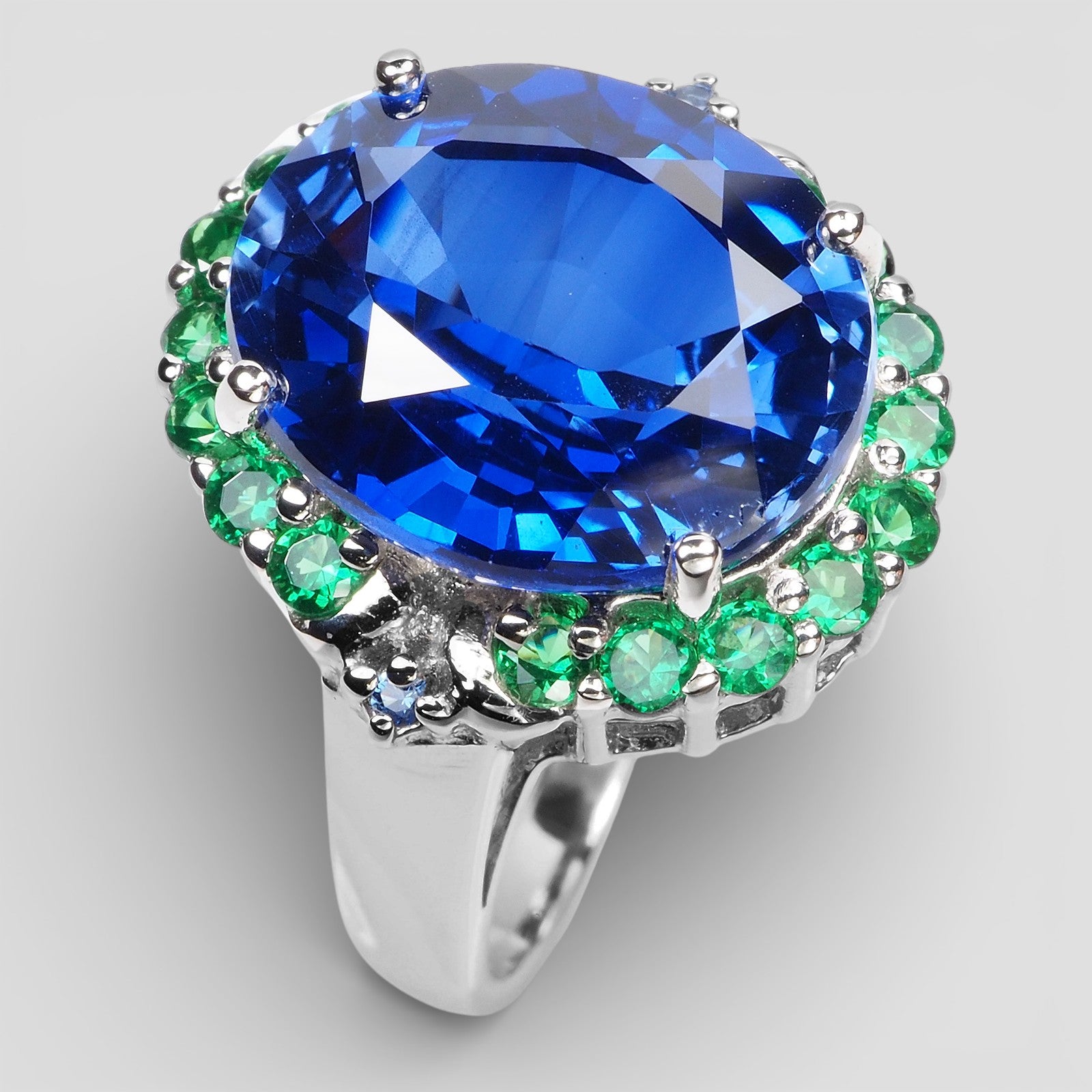 BLUE SAPPHIRE 925 STERLING SILVER HANDMADE RING