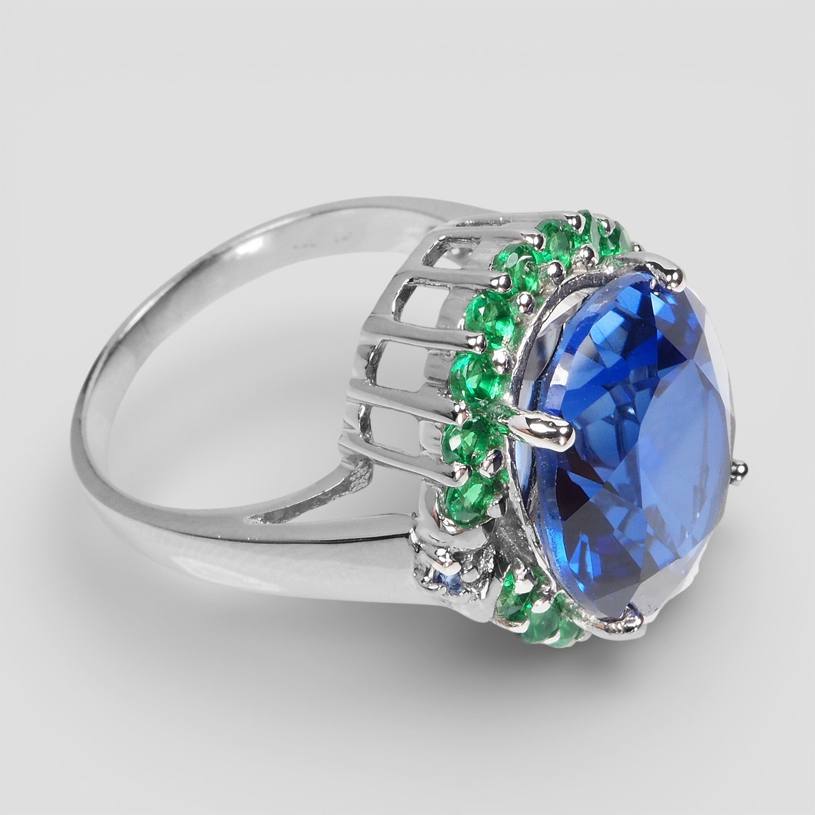 BLUE SAPPHIRE 925 STERLING SILVER HANDMADE RING