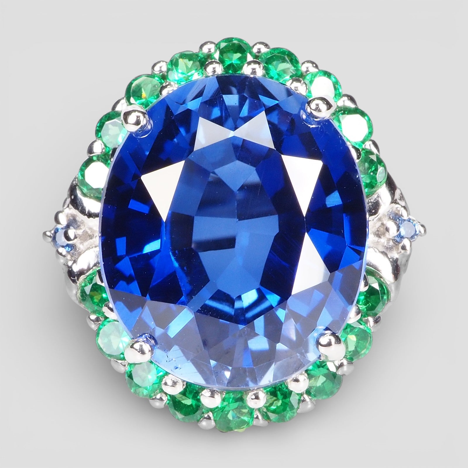 BLUE SAPPHIRE 925 STERLING SILVER HANDMADE RING