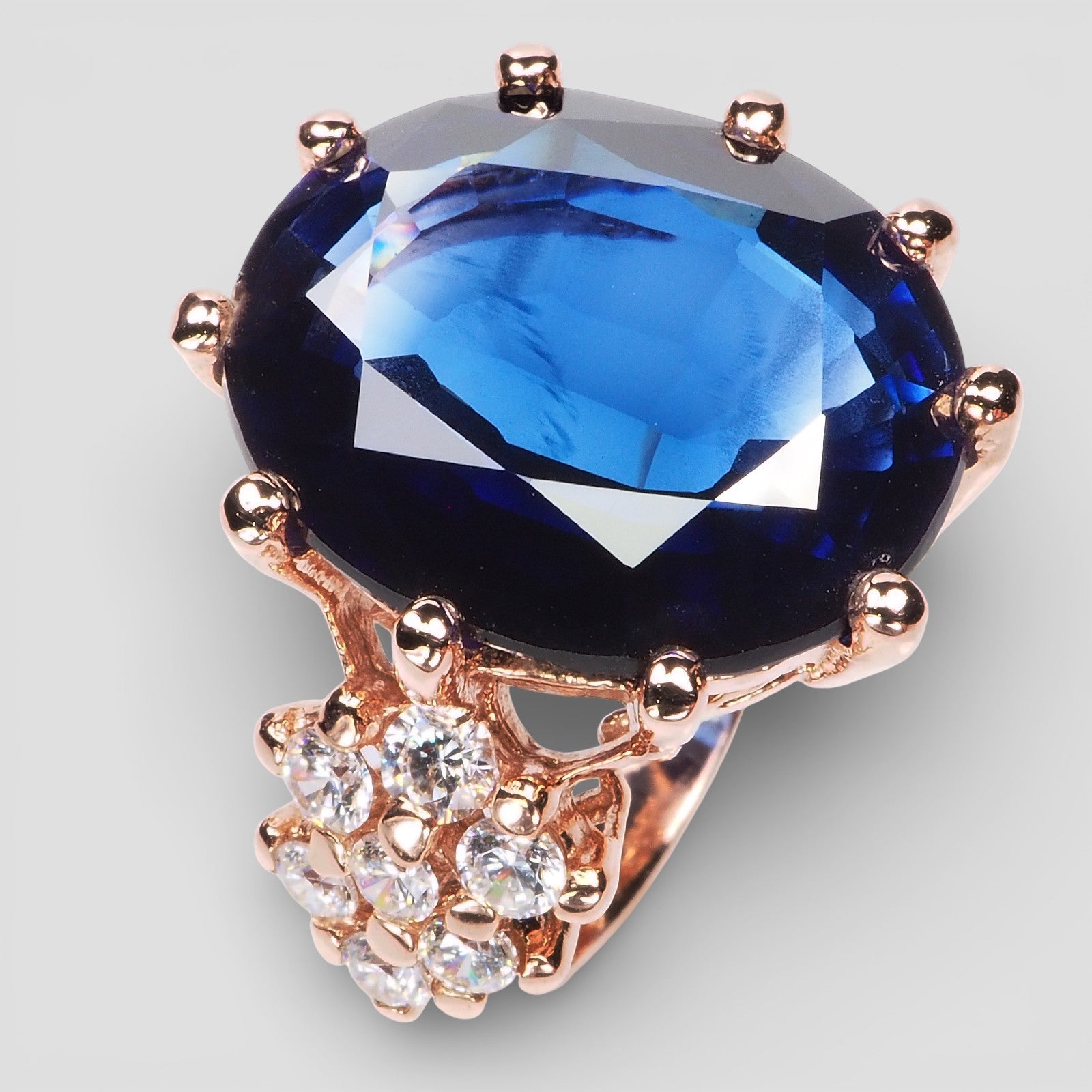 Blue Sapphire 925 Sterling Silver Handmade Ring