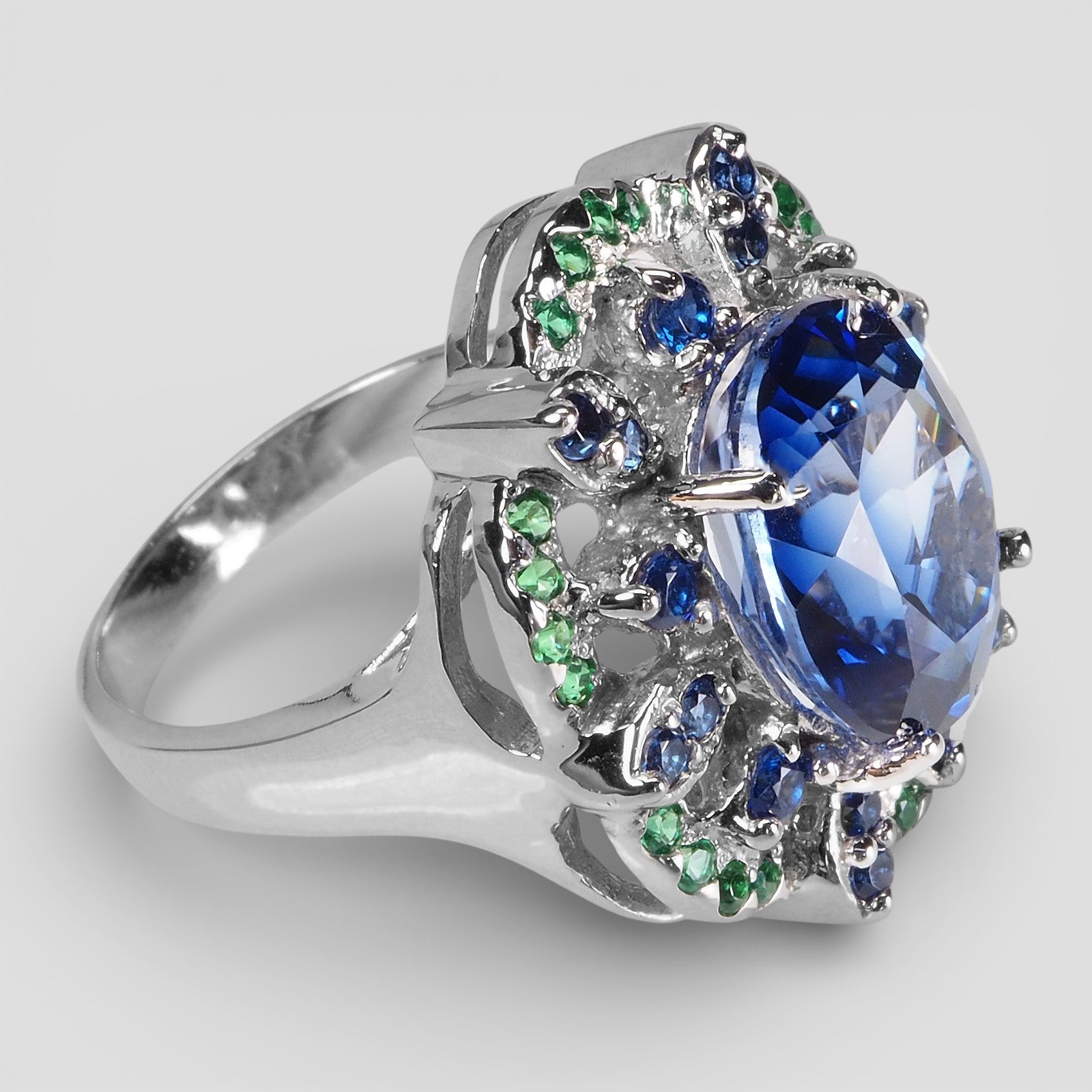 BLUE SAPPHIRE 925 STERLING SILVER RING