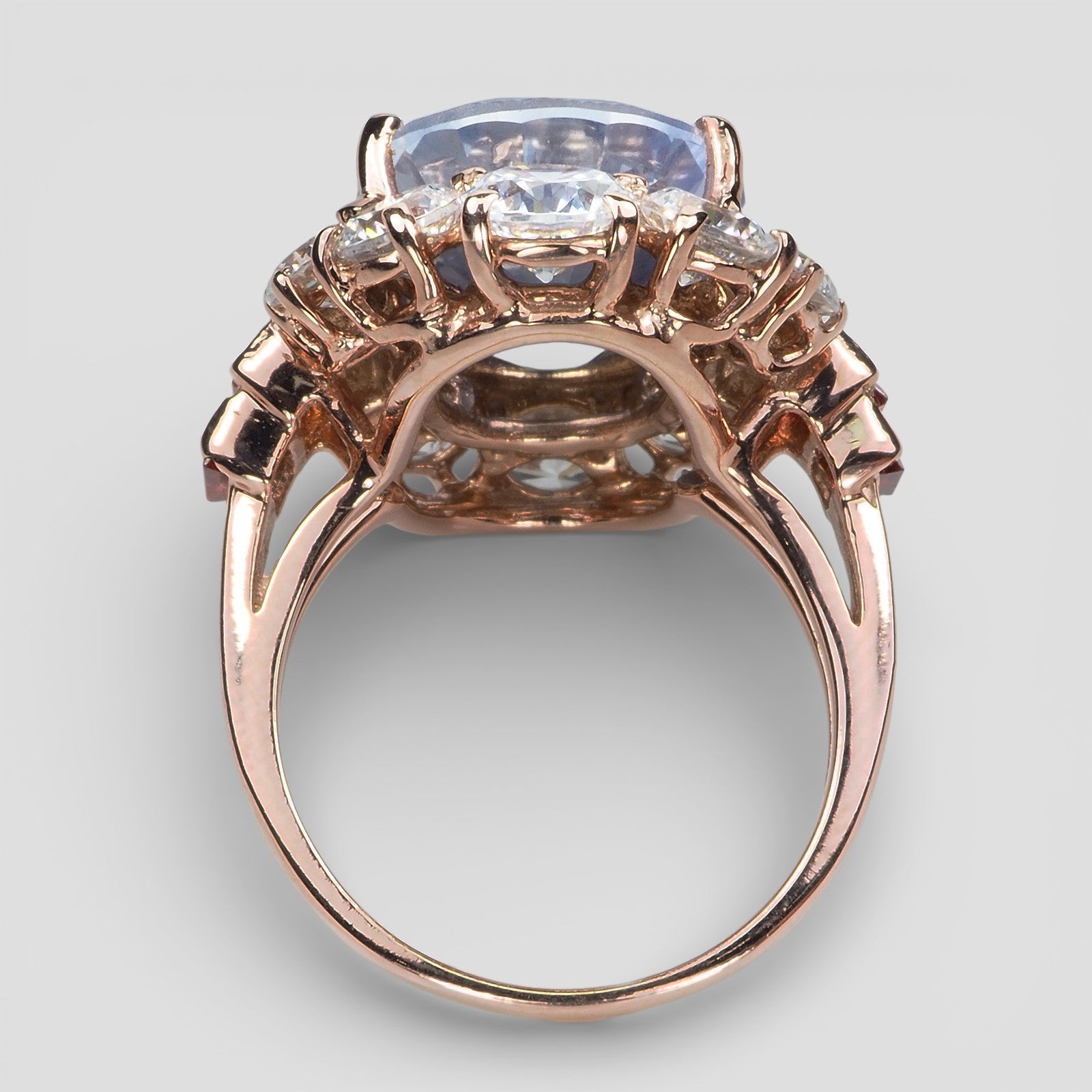 Blue Tanzanite 925 Sterling Silver Rose Gold Rings