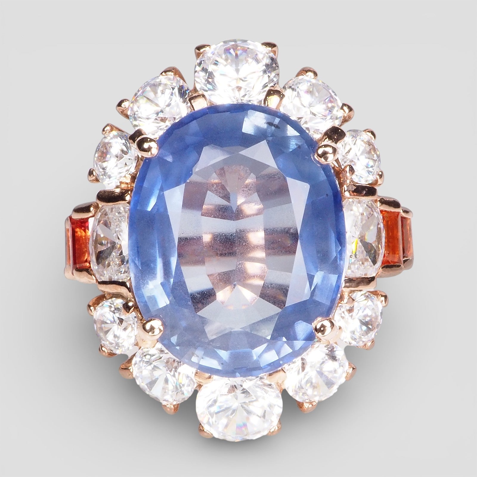 Blue Tanzanite 925 Sterling Silver Rose Gold Rings