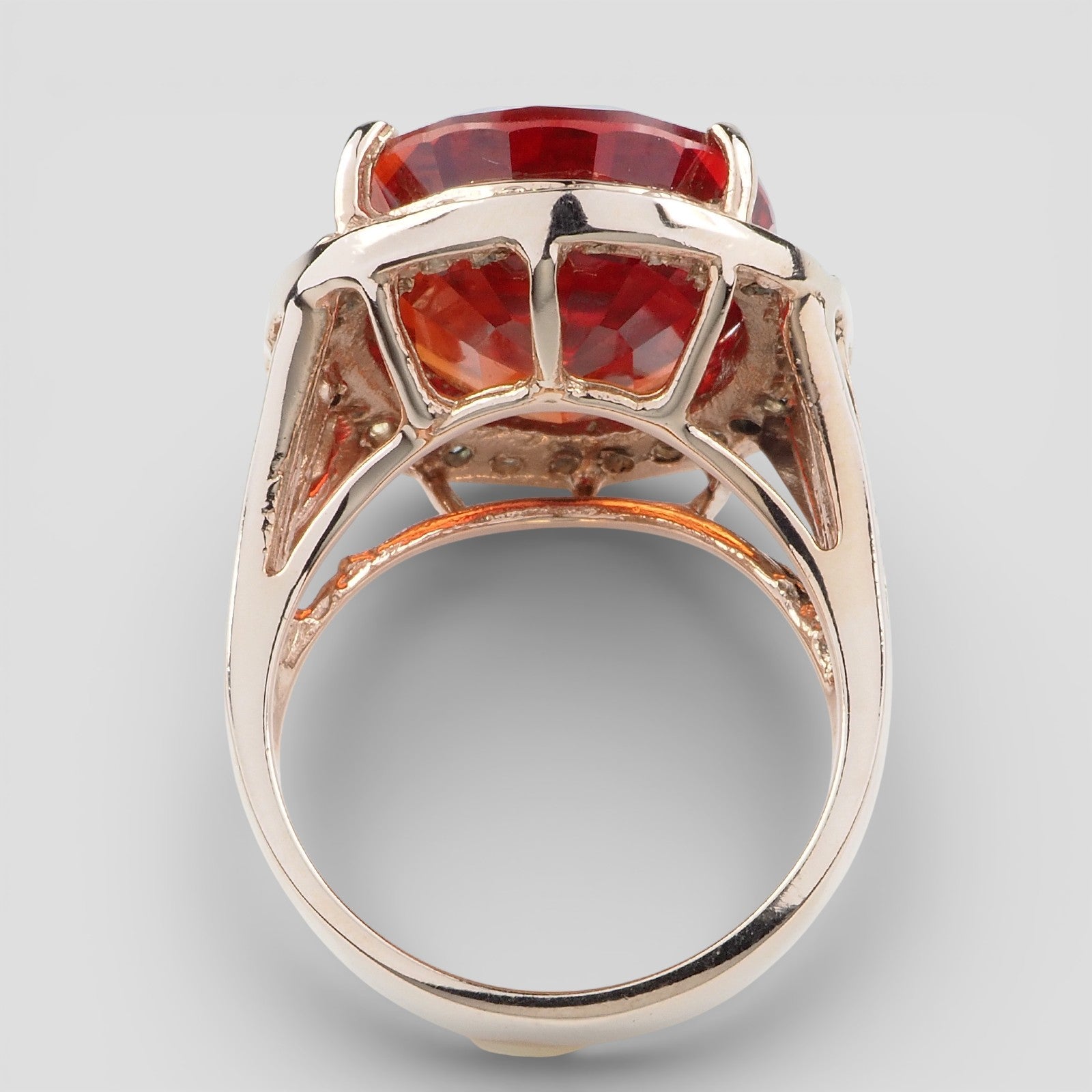 Red Spessartite 925 Sterling Silver Rings