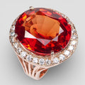 Red Spessartite 925 Sterling Silver Rings