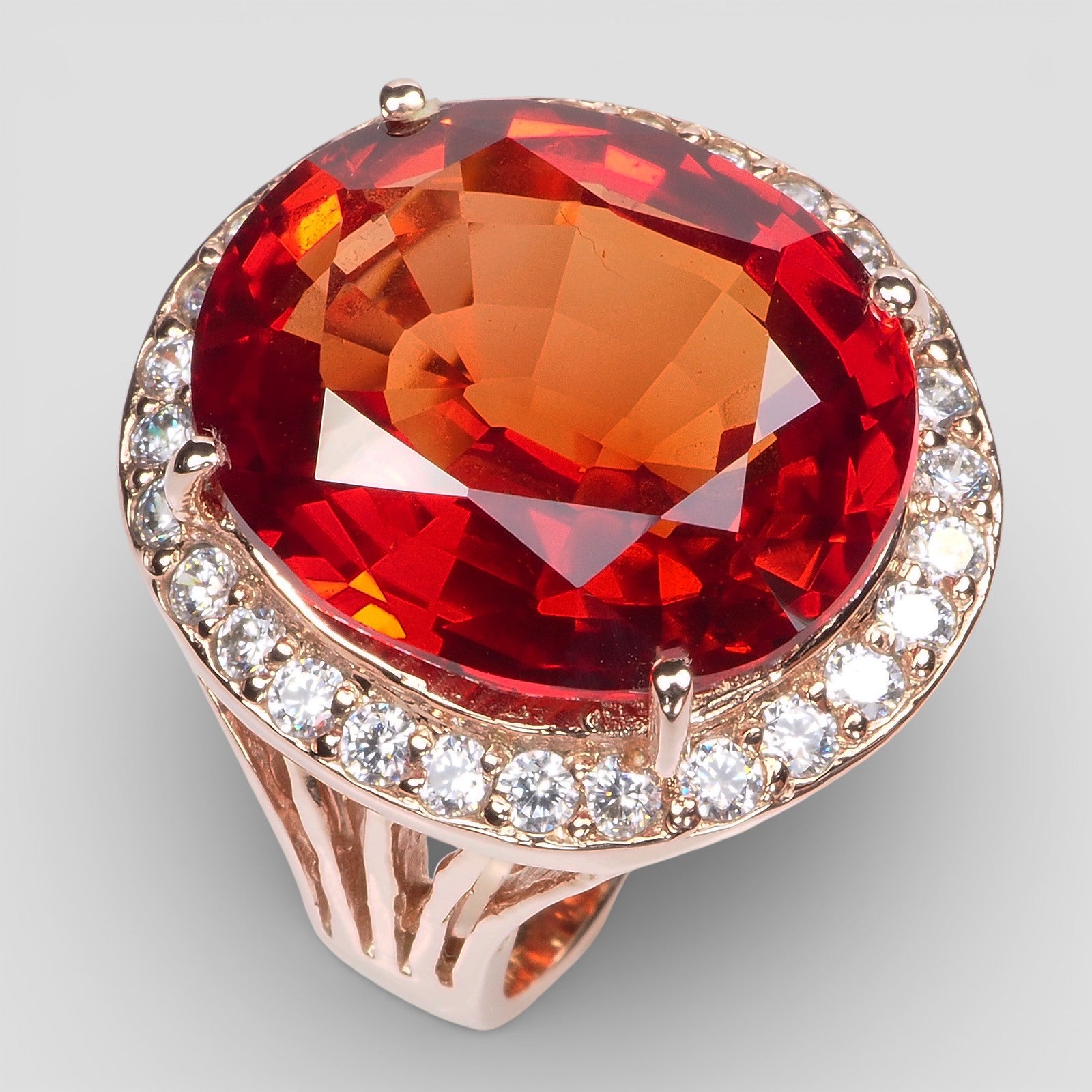 Red Spessartite 925 Sterling Silver Rings