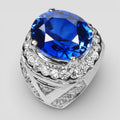 BLUE SAPPHIRE 925 STERLING SILVER HANDMADE RING