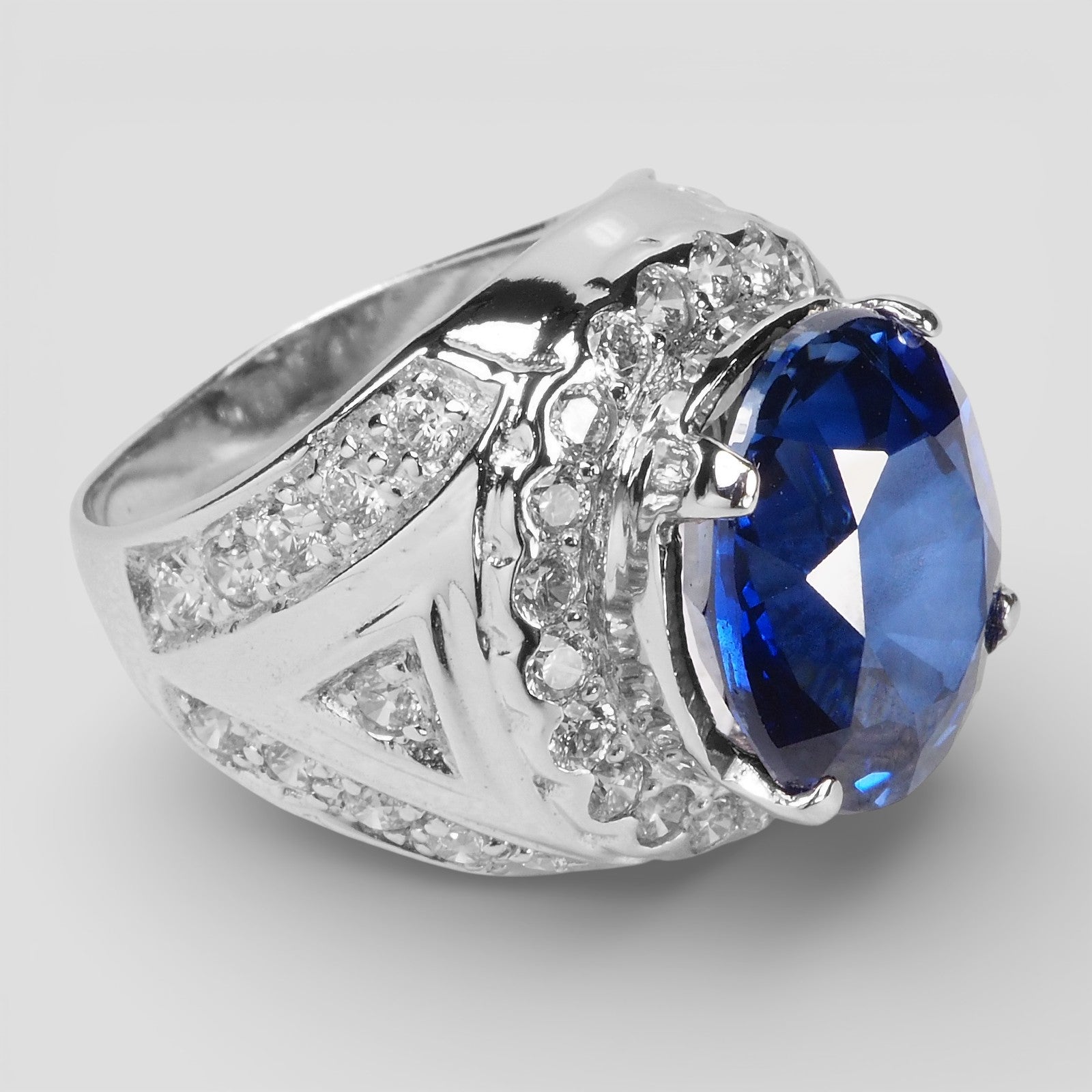 BLUE SAPPHIRE 925 STERLING SILVER HANDMADE RING