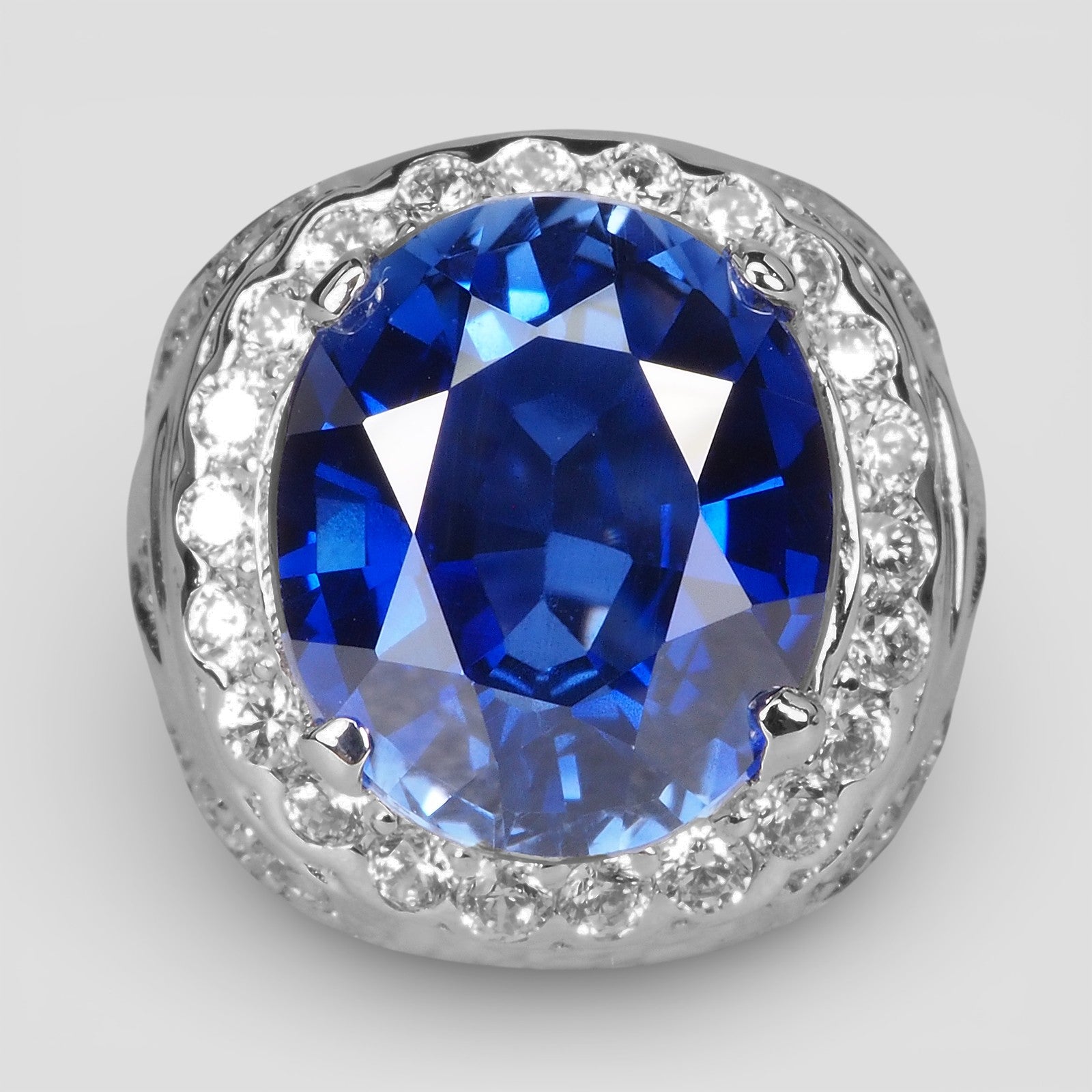 BLUE SAPPHIRE 925 STERLING SILVER HANDMADE RING