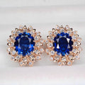 Blue Sapphire 925 Sterling Silver Earrings