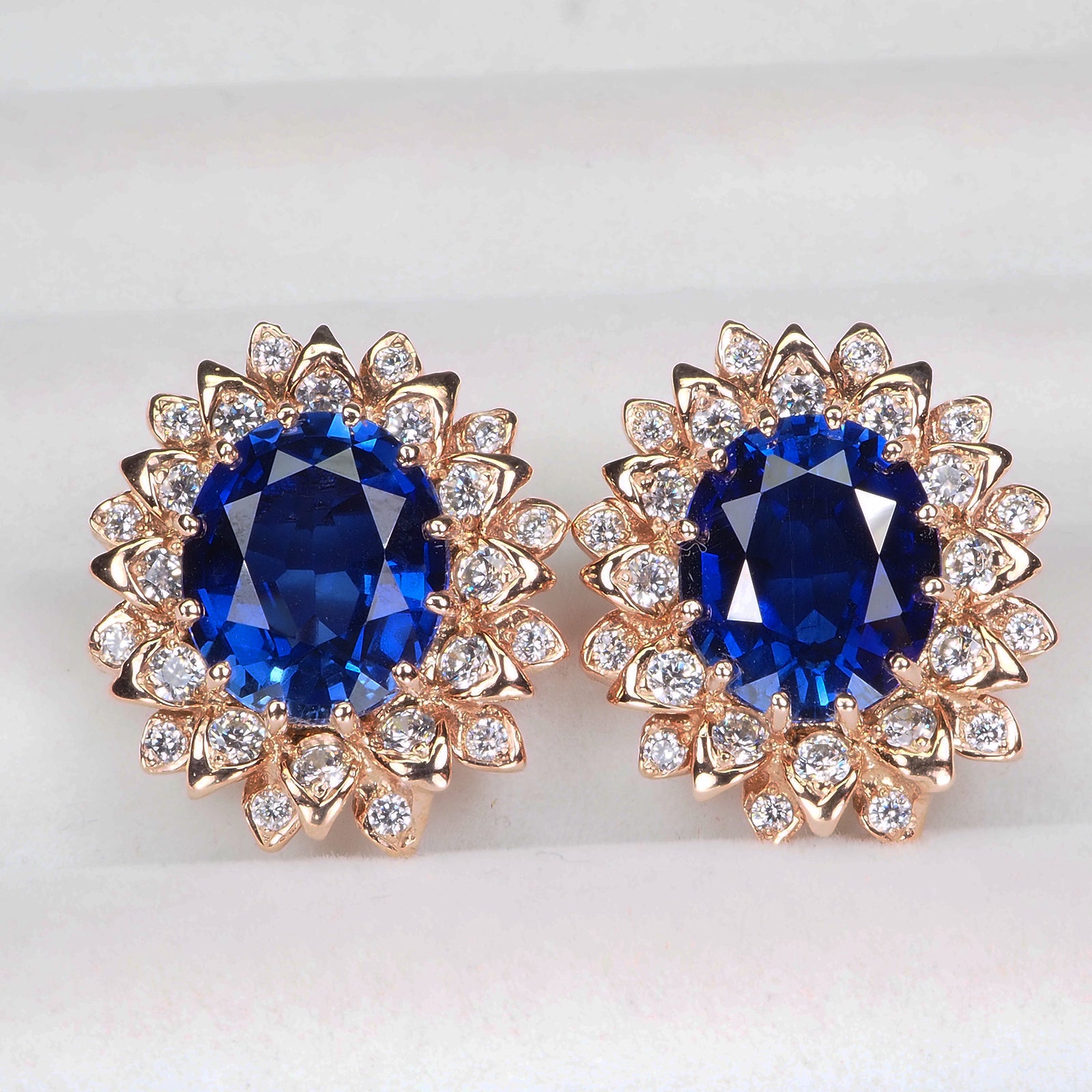 Blue Sapphire 925 Sterling Silver Earrings