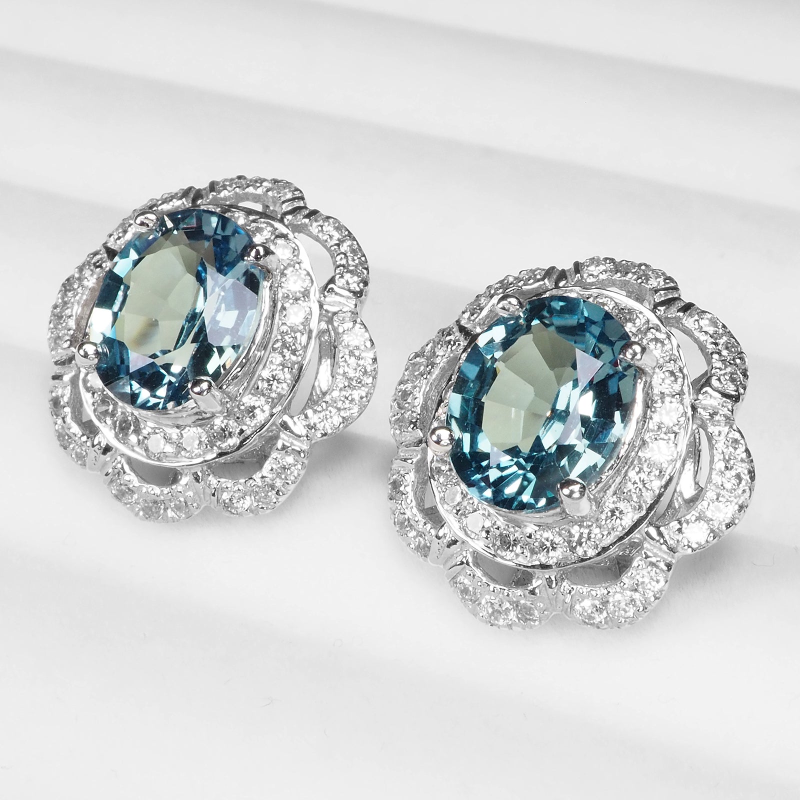 Color Change Alexandrite 925 Sterling Silver Earrings