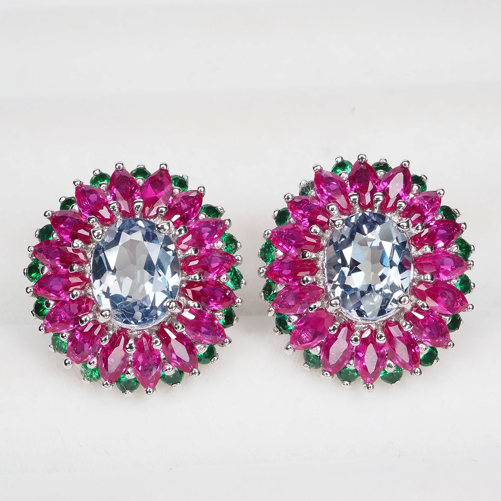 COLOR CHANGE ALEXANDRITE 925 STERLING SILVER EARRINGS