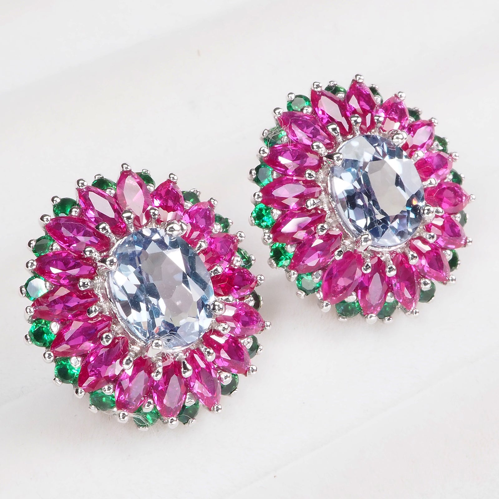 COLOR CHANGE ALEXANDRITE 925 STERLING SILVER EARRINGS