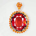 Red Spessartite 925 Sterling Silver Rose Gold Pendants