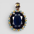 BLUE SAPPHIRE 925 STERLING SILVER PENDANTS
