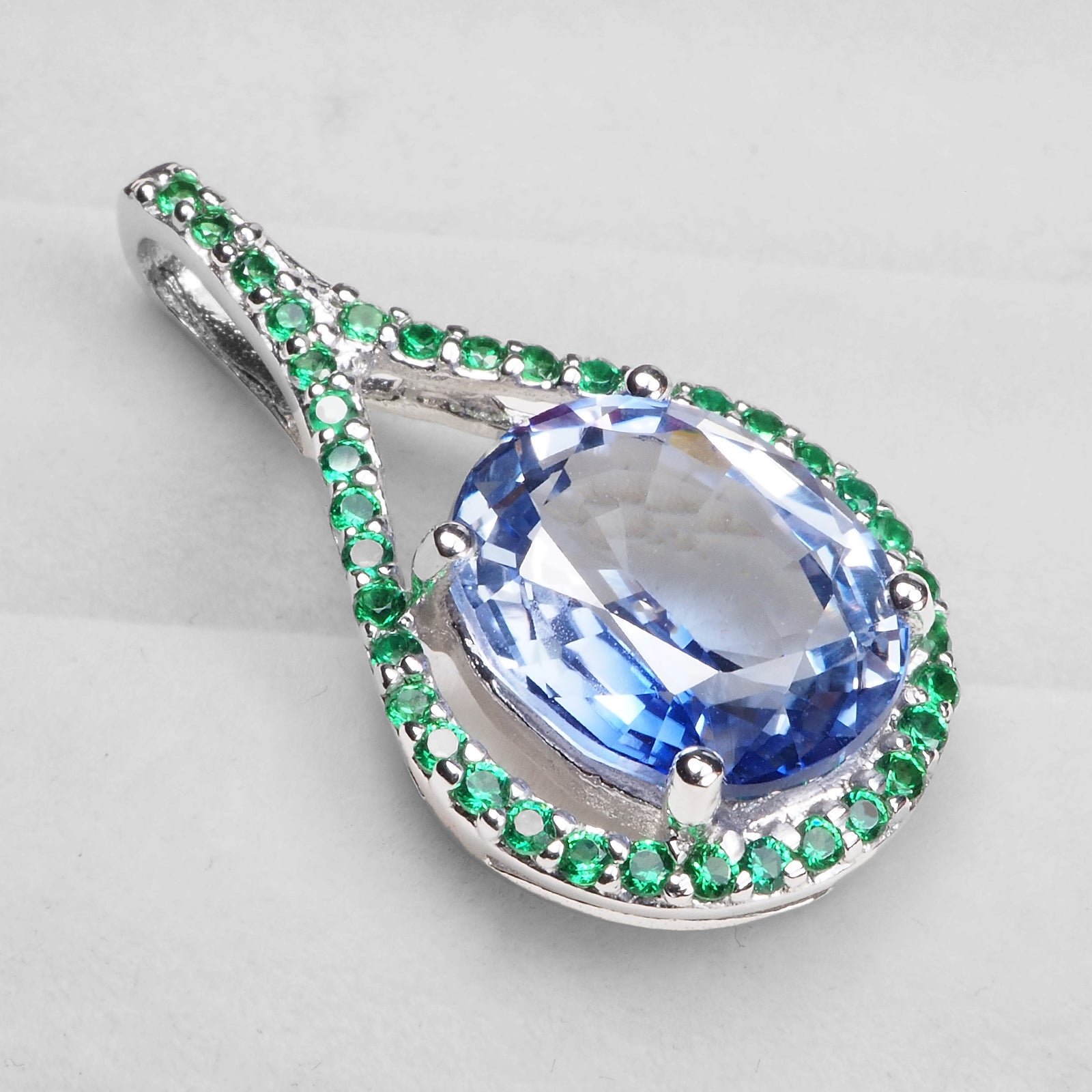 Cornflower Blue Sapphire 925 Sterling Silver Pendants