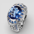 Blue Tanzanite 925 Sterling Silver Ring