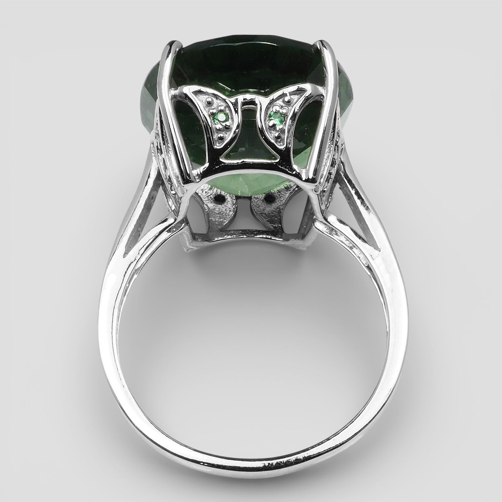 Green Tourmaline 925 Sterling Silver Handmade Rings