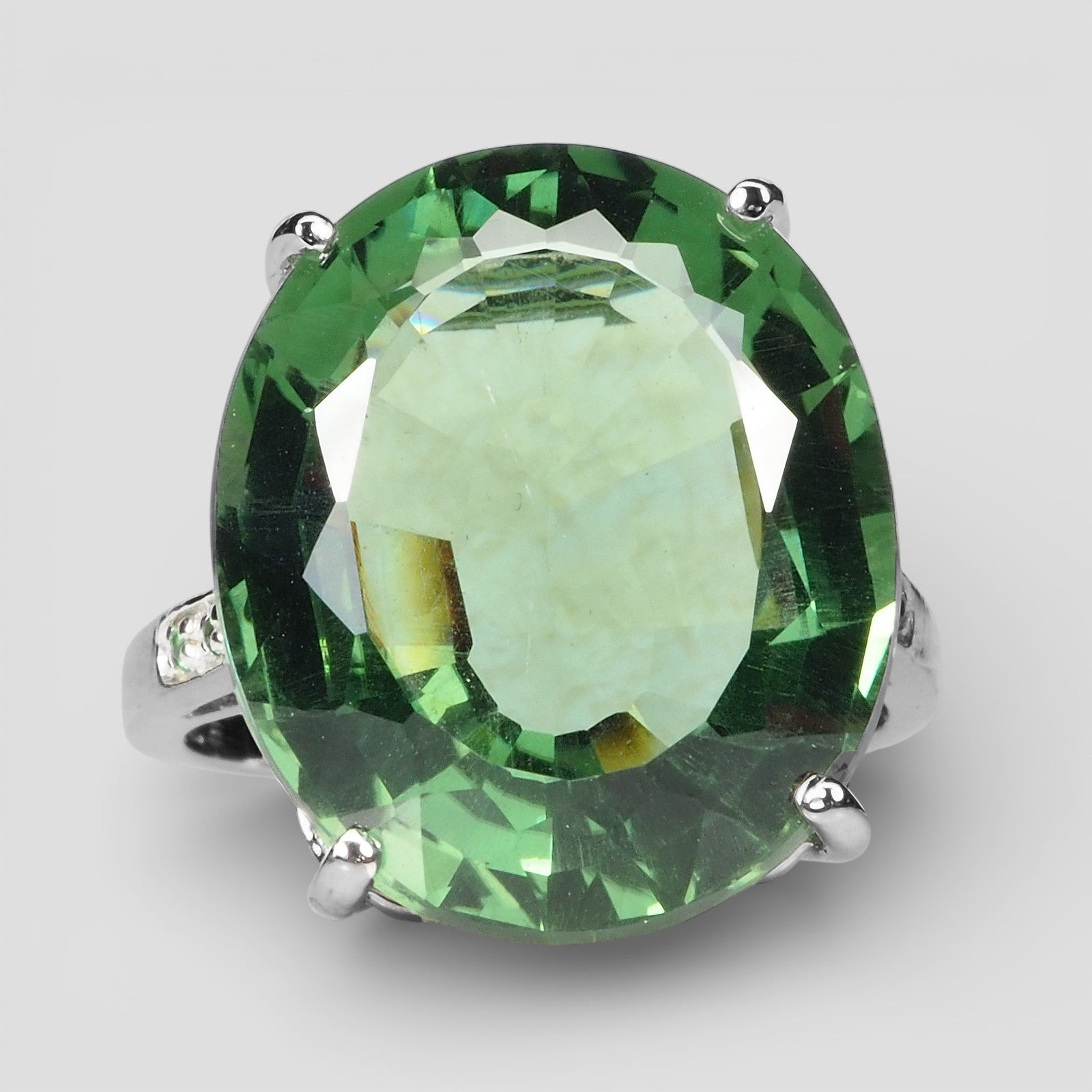 Green Tourmaline 925 Sterling Silver Handmade Rings