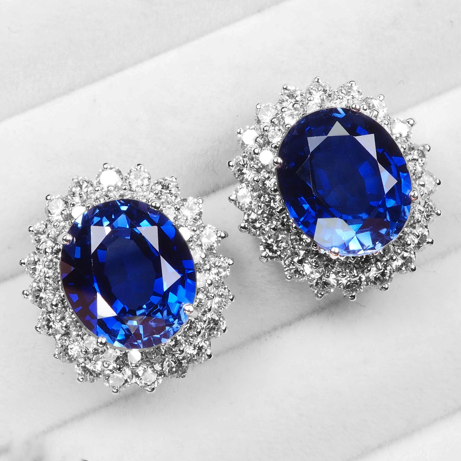 Handmade Blue Sapphire 925 Sterling Silver Earrings