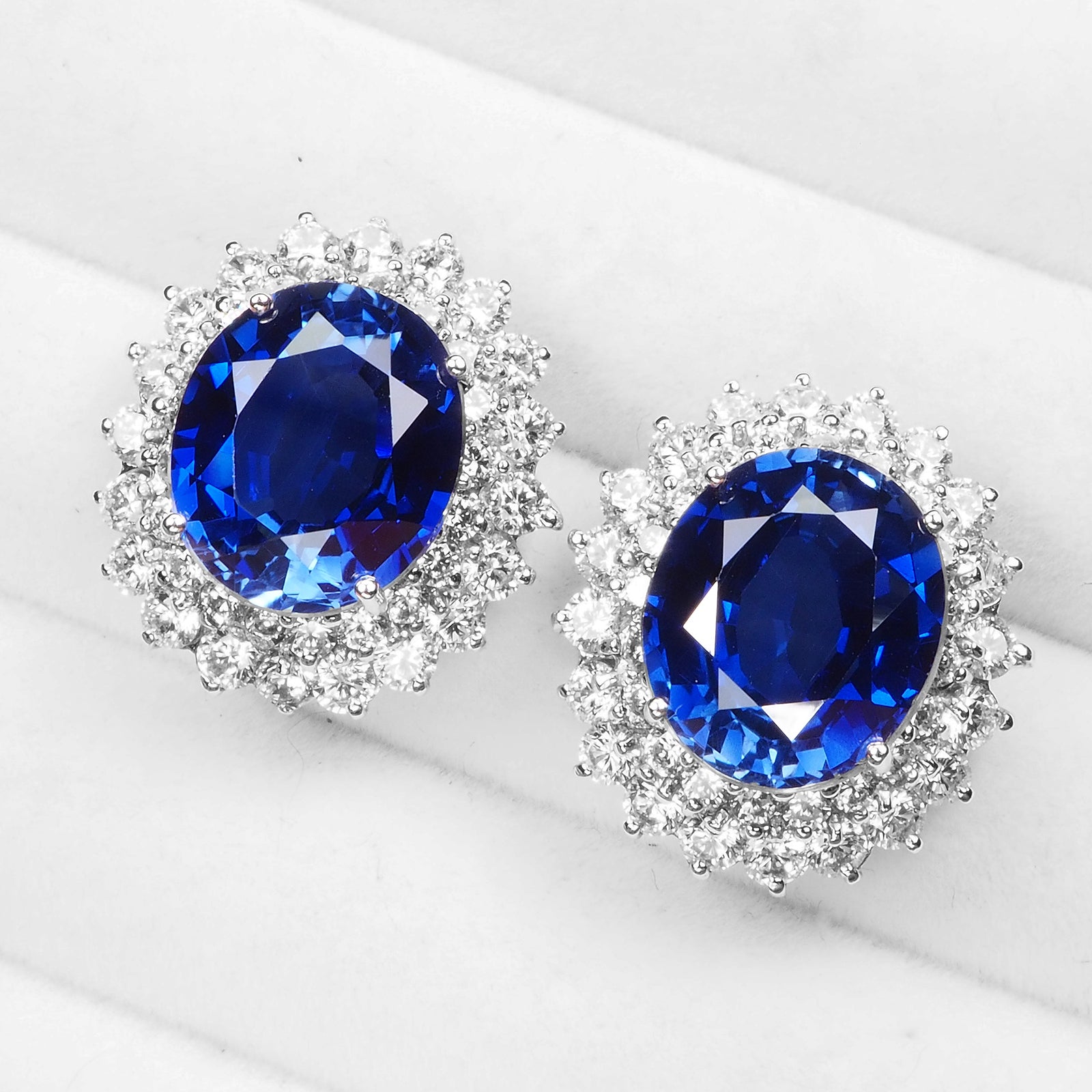Handmade Blue Sapphire 925 Sterling Silver Earrings