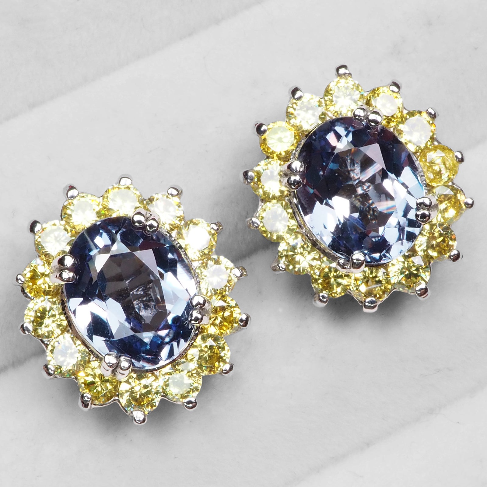 Color Change Alexandrite 925 Sterling Silver Earrings