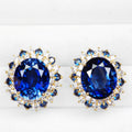 BLUE SAPPHIRE 925 STERLING SILVER EARRINGS