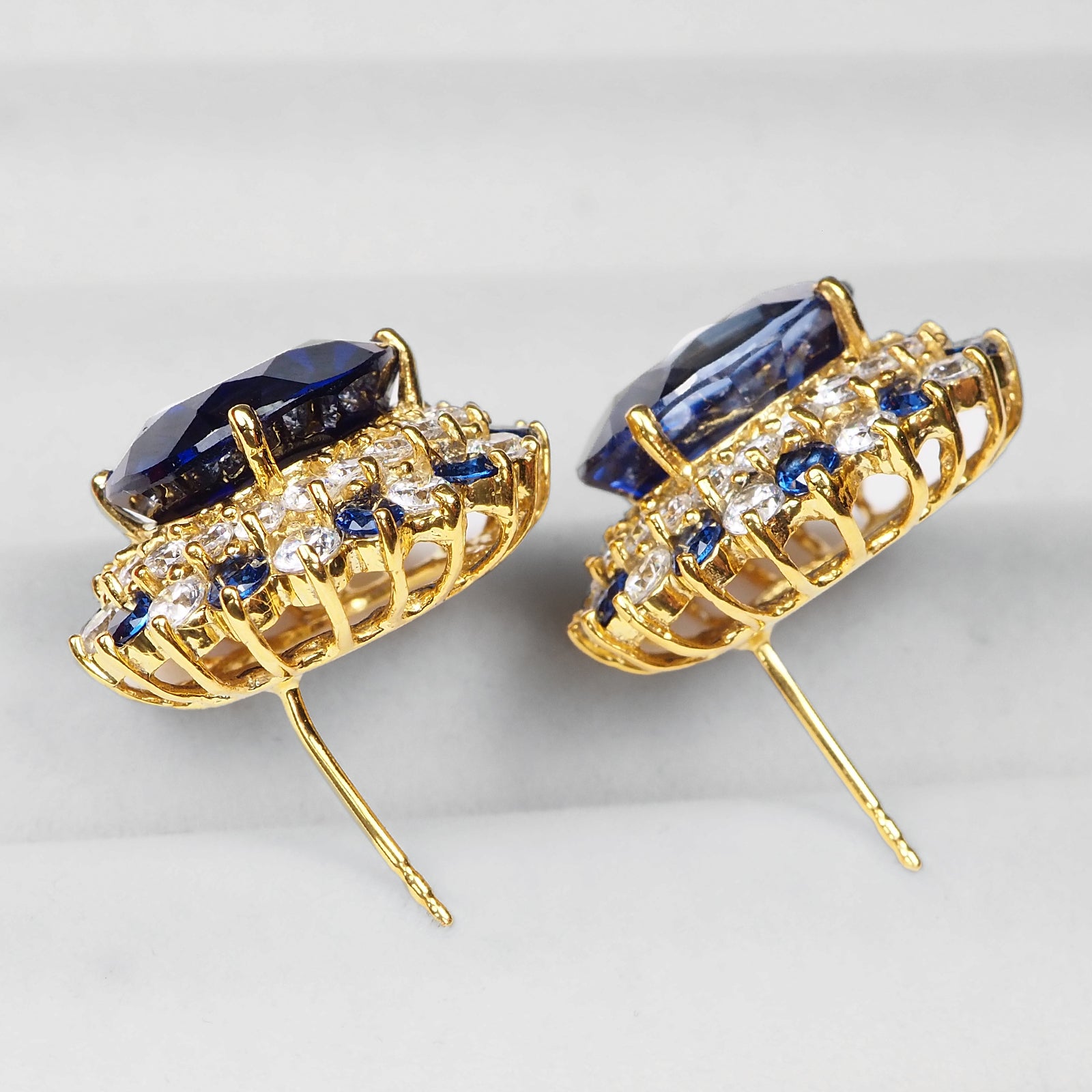 BLUE SAPPHIRE 925 STERLING SILVER EARRINGS
