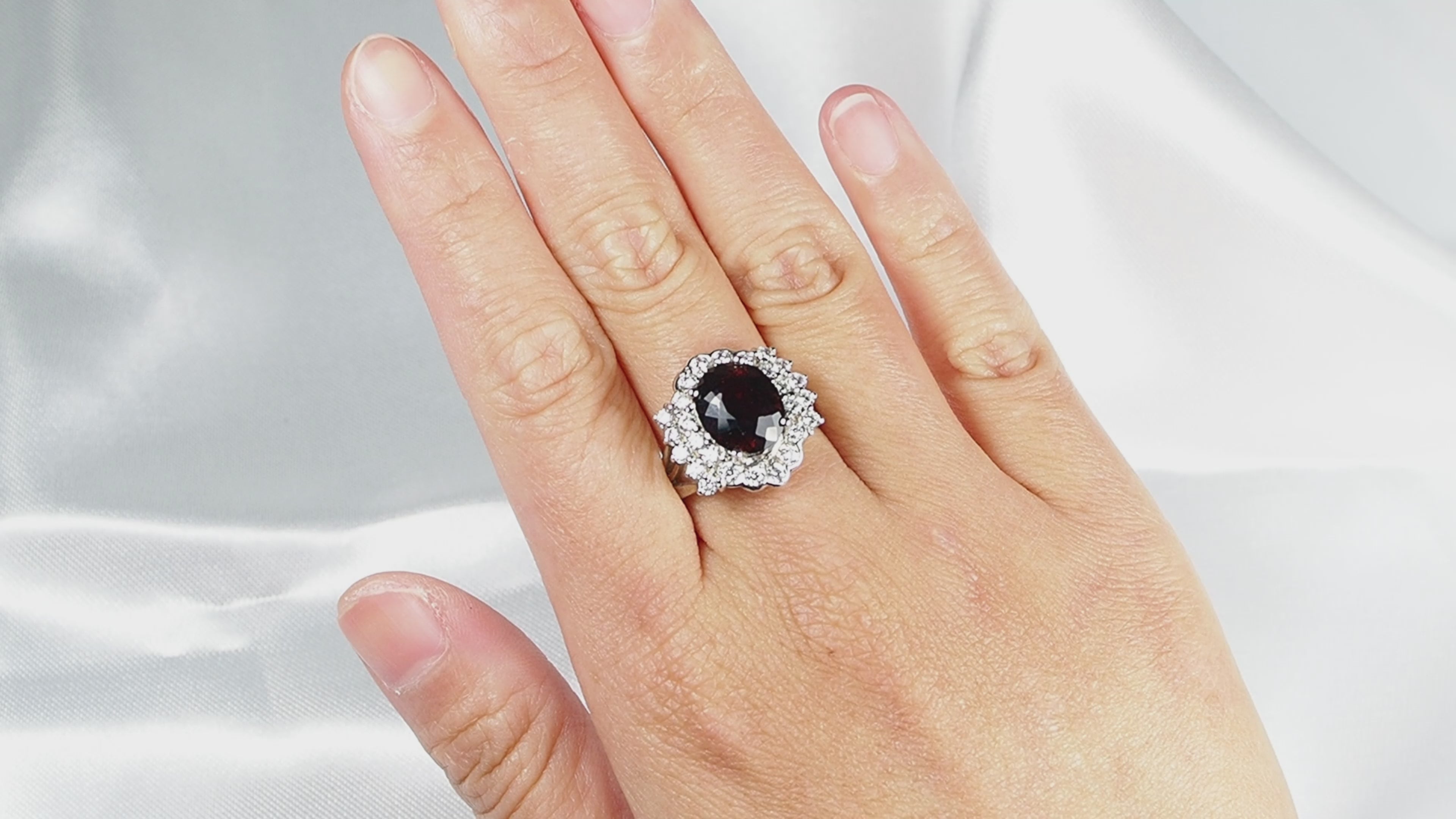 Natural Red Pink Tourmaline Ring Sterling Silver, 925 Luxury Look, Affordable Gift