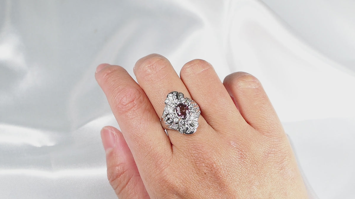 Delicate Pink Tourmaline Ring Sterling Silver, 925 Everyday Jewelry, Gift for Her