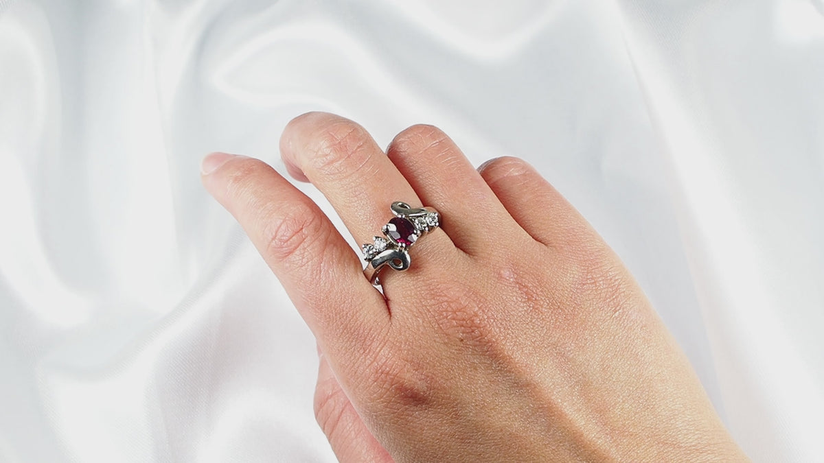 HANDMADE Red Rhodolite Garnet Ring,Simple Everyday Ring, Free Resizing