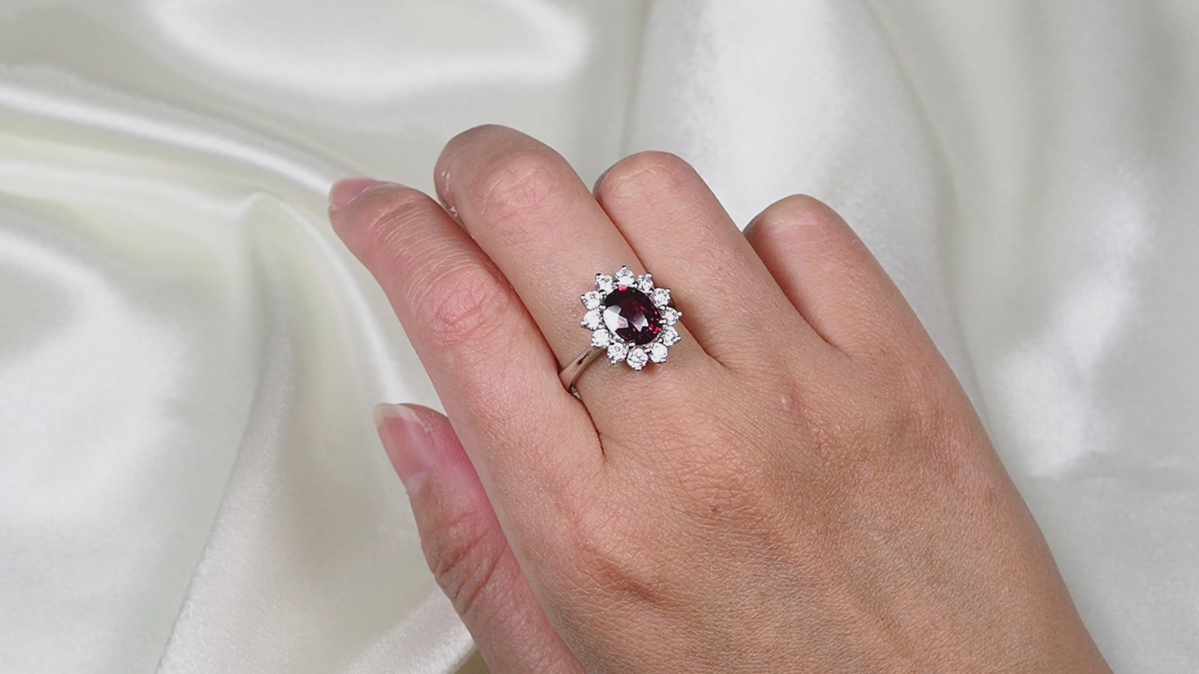 Red Zircon 925 Sterling Silver Ring, Natural Gemstone, Minimalist Ring, Free Resizing