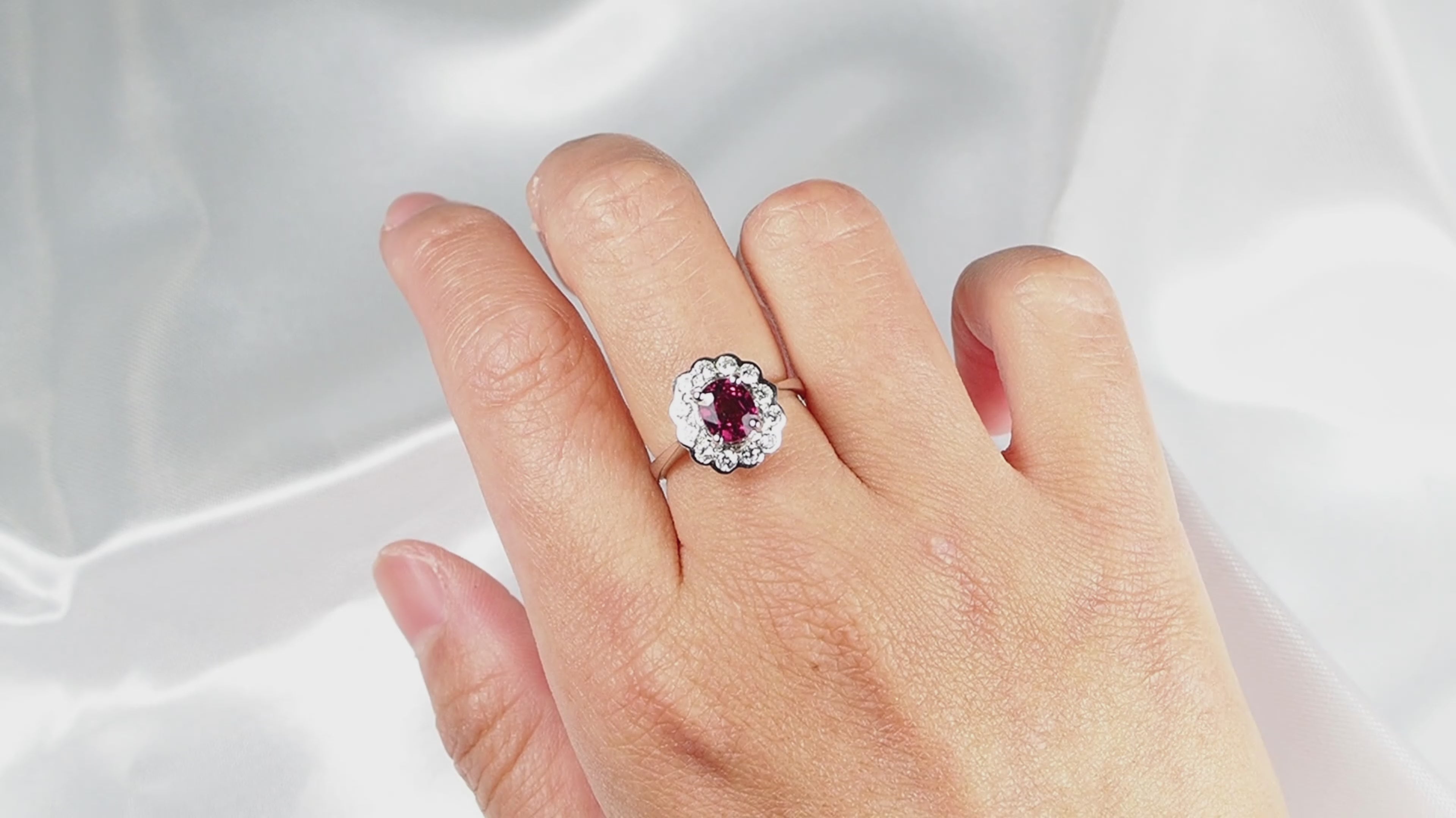 Pink Wine Tourmaline Ring Sterling Silver 925, Affordable Natural Gemstone, Everyday Ring