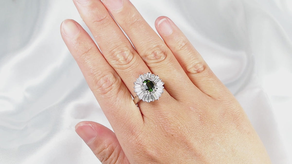 Chrome Green Tourmaline 925 Sterling Silver Ring