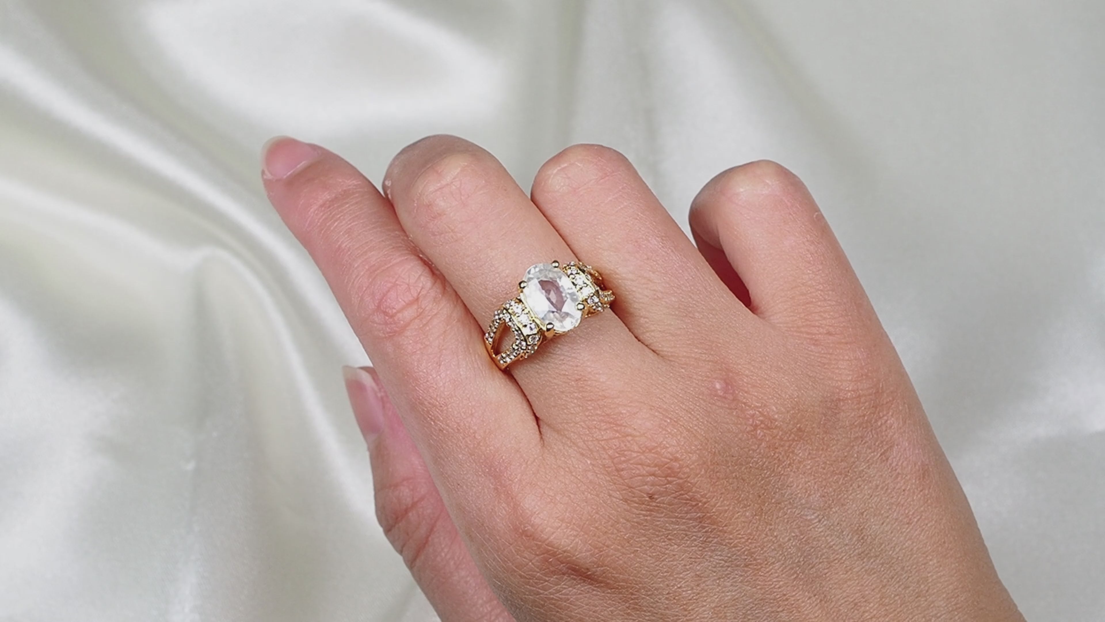 Jewelry Fine Ring White Zircon 925 Sterling Silver, Dainty Minimalist Everyday Ring