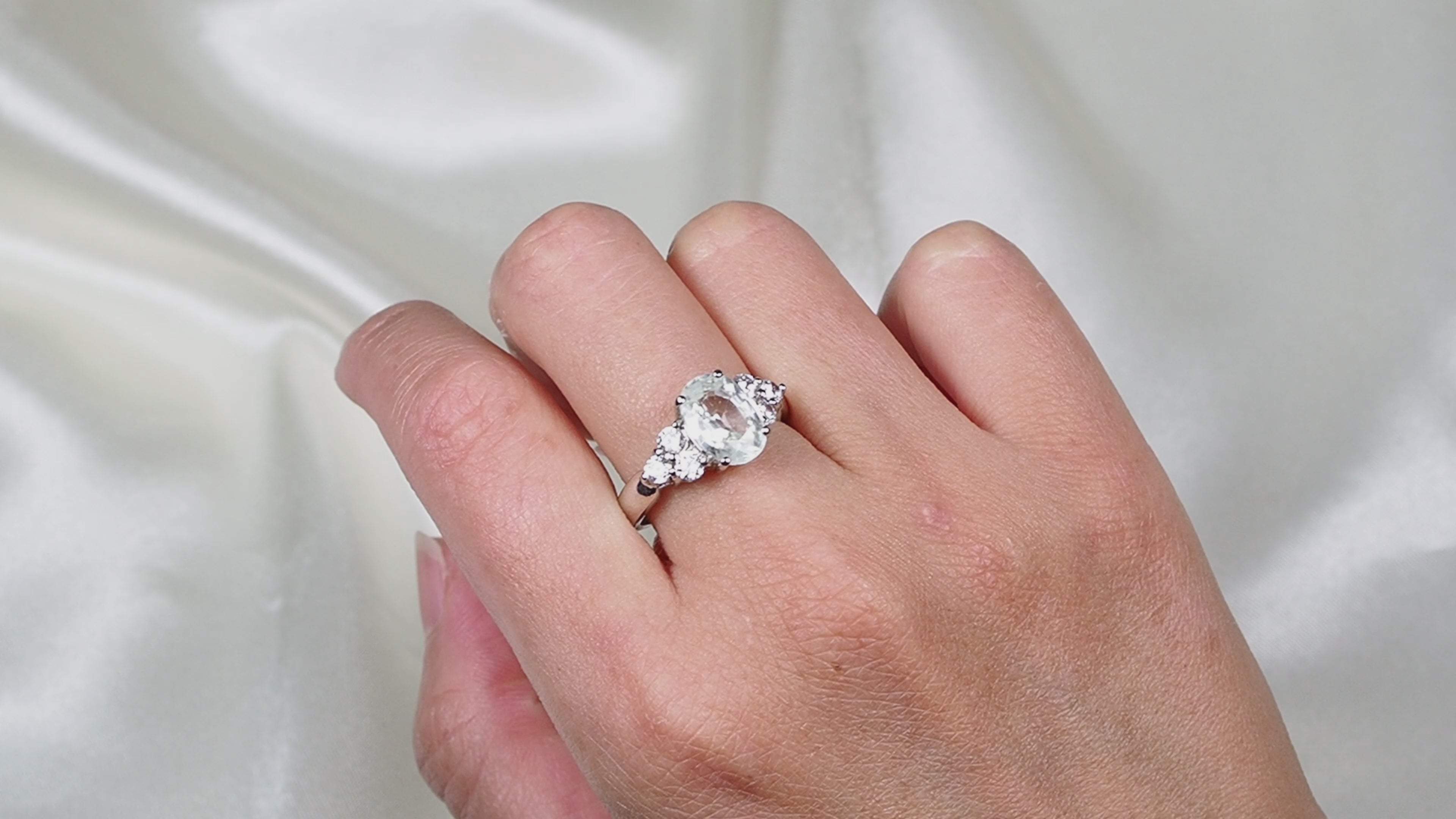 White Zircon 925 Sterling Silver Ring, Affordable Natural Gemstone, Everyday Ring