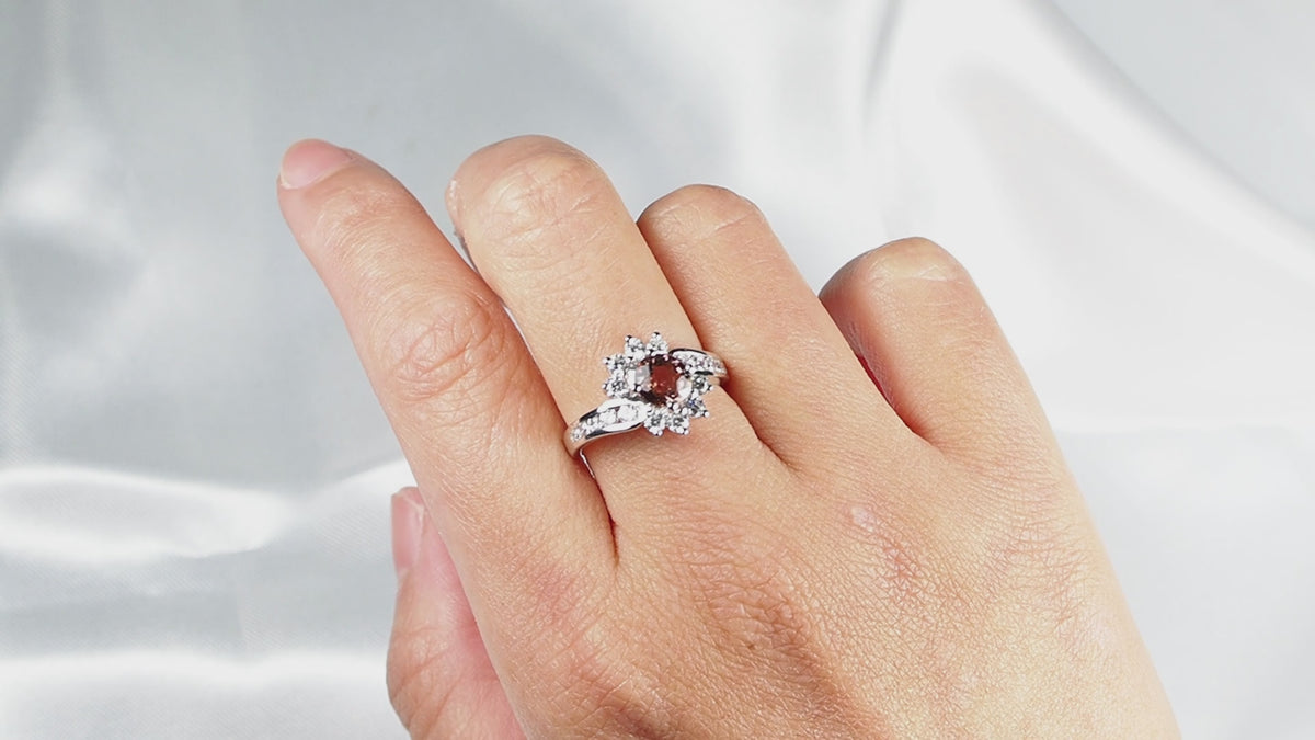 Pink Tourmaline Ring for Her, 925 Sterling Silver, Genuine Gemstone, Free Resizing
