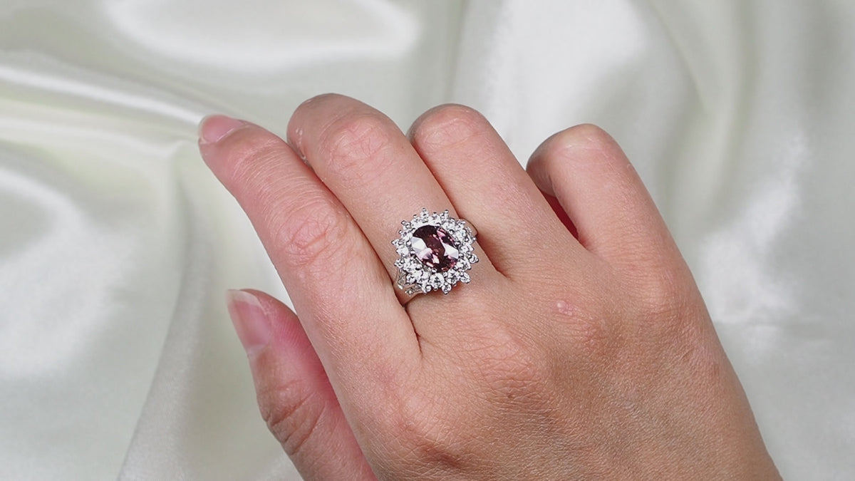 Champagne Zircon 925 Sterling Silver Ring, 925 Dainty Everyday Stacking Ring, Gift for Her