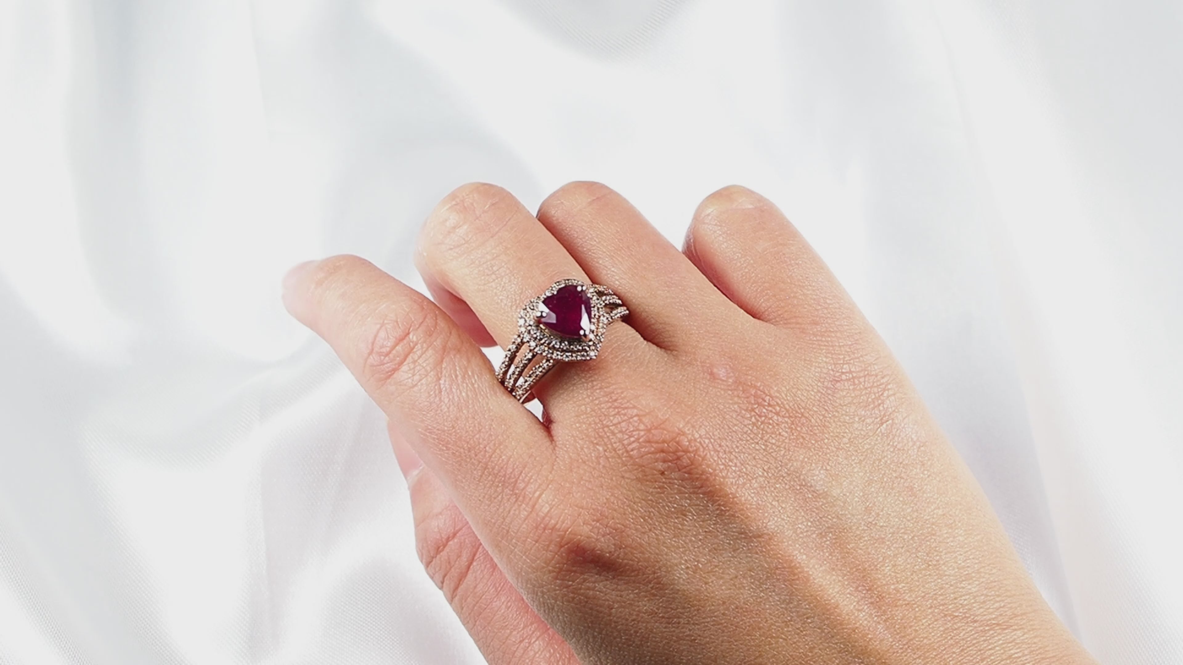 Blood Ruby 925 Sterling Silver,Natural Tourmaline, Dainty Everyday Ring