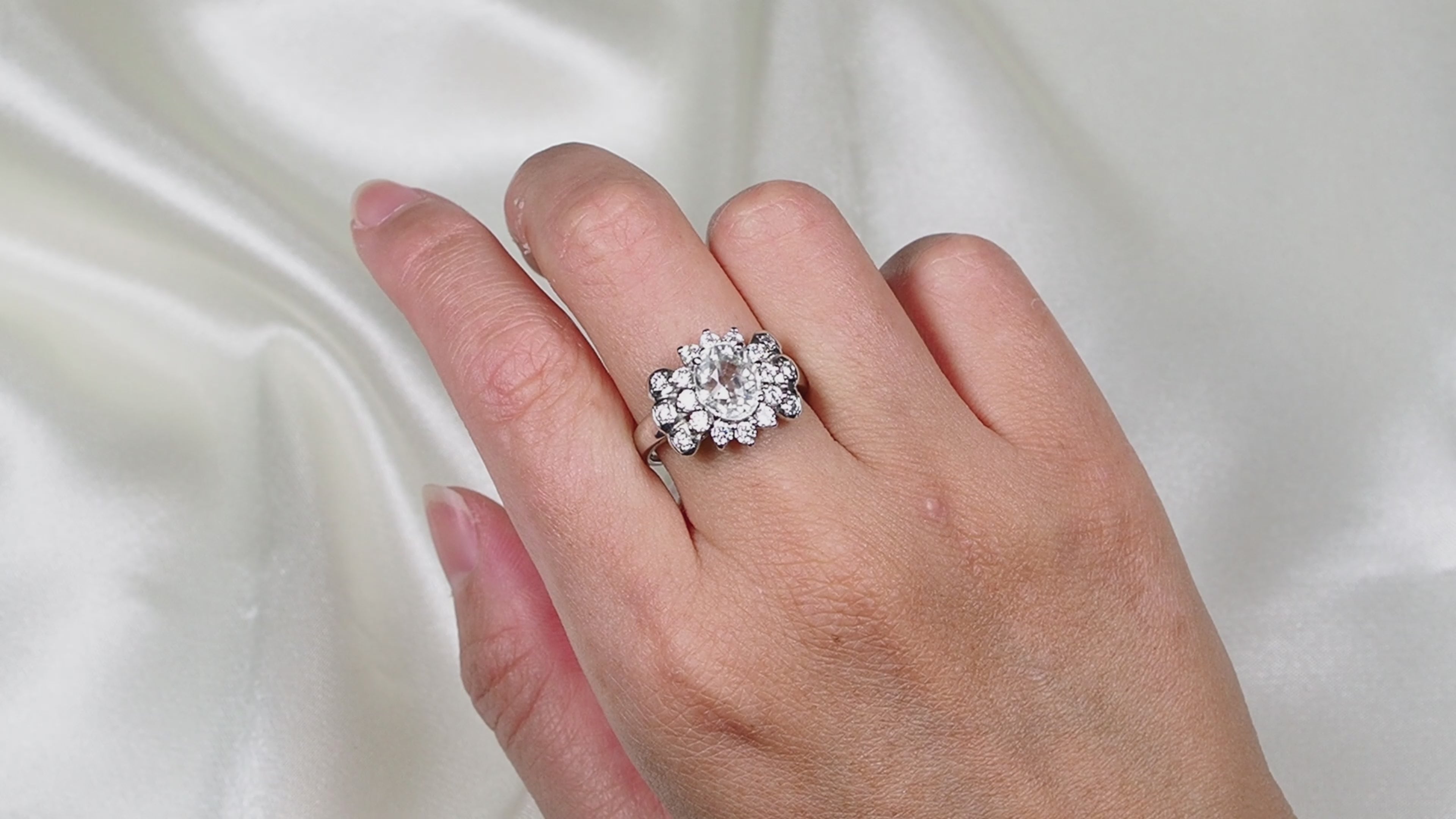 White Zircon 925 Sterling Silver Handmade Finish Fine Ring, Natural Gemstone, Statement Ring, Free Resizing