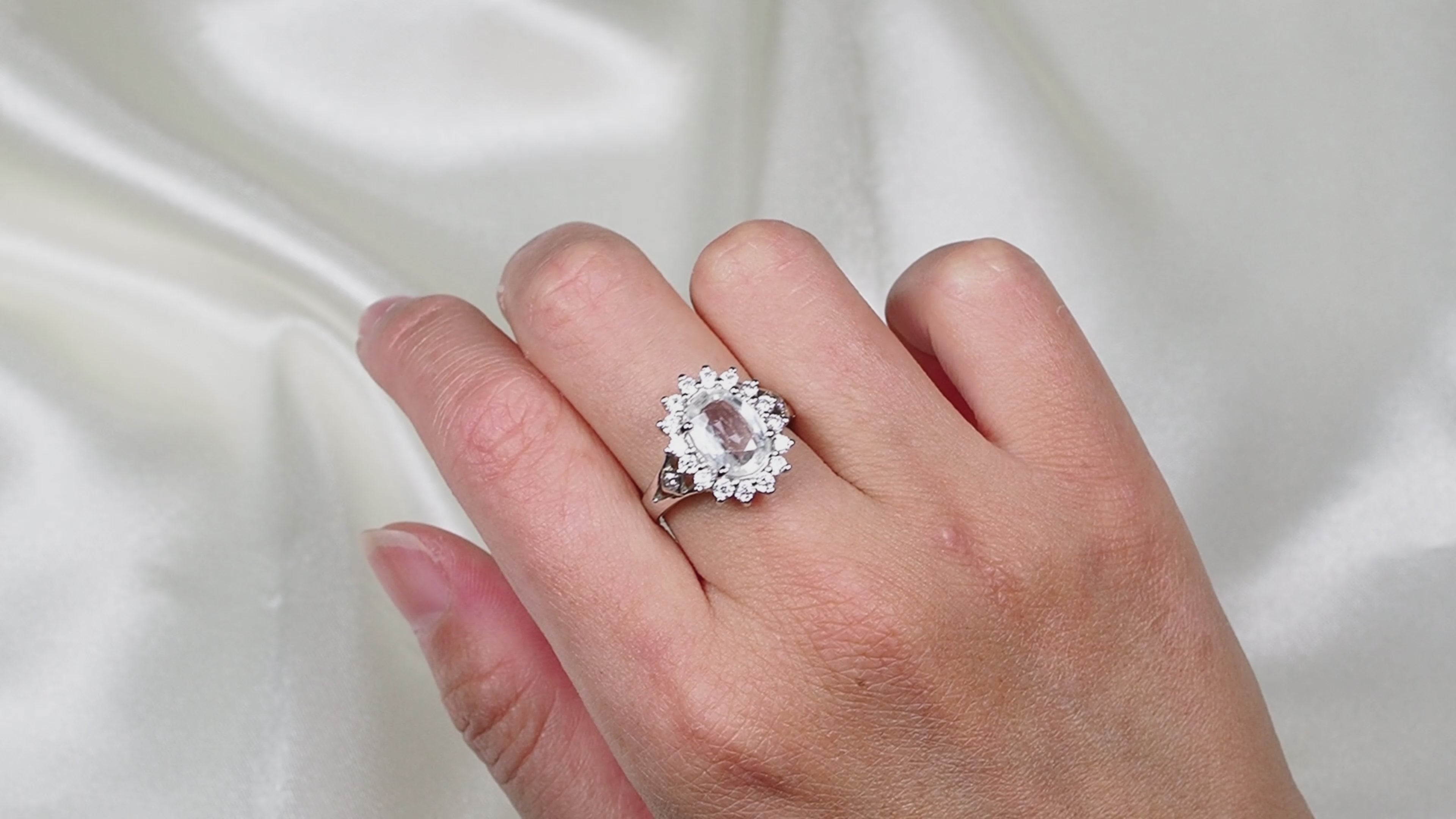 White Zircon 925 Sterling Silver Ring, 925 Everyday Jewelry, Gift for Her