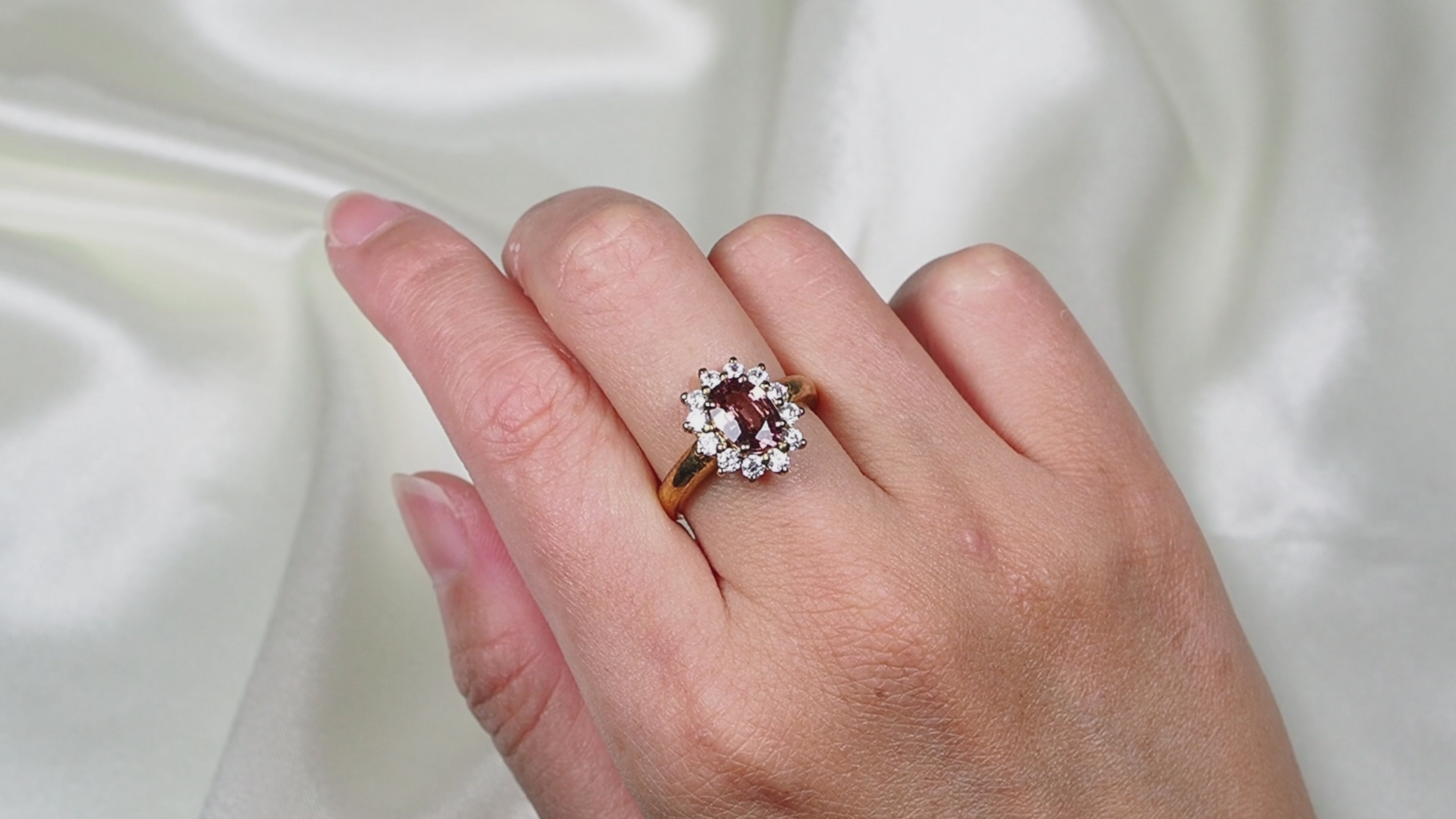24K Gold Champagne Zircon 925 Sterling Silver Ring, Affordable Natural Gemstone, Everyday Ring