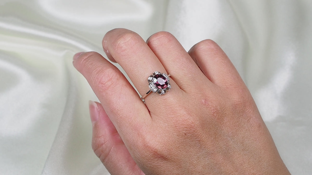 Red Zircon 925 Sterling Silver Ring, 925 Genuine Gemstone, Everyday Ring
