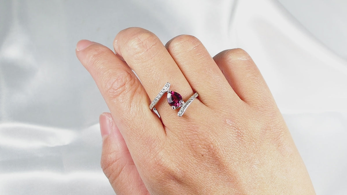 Vivid Pink Tourmaline Ring 925 Sterling Silver, All Occasion Everyday Ring, Free Resizing